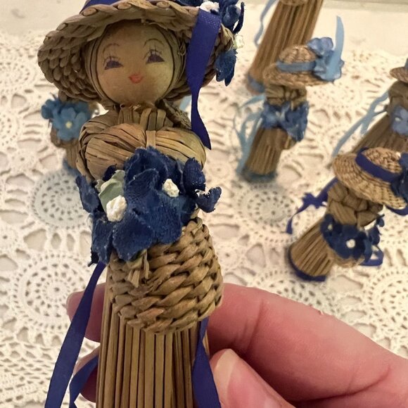 7 Vintage Rush straw dolls Made in Korea - Picture 11 of 11
